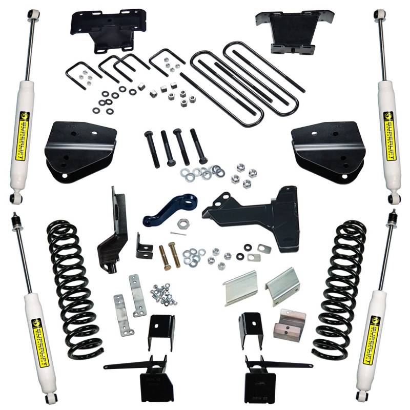 K167 Superlift 6 Inch Suspension Lift Kit With Shadow Shocks For Ford F 250 F 350 4wd Diesel 1143