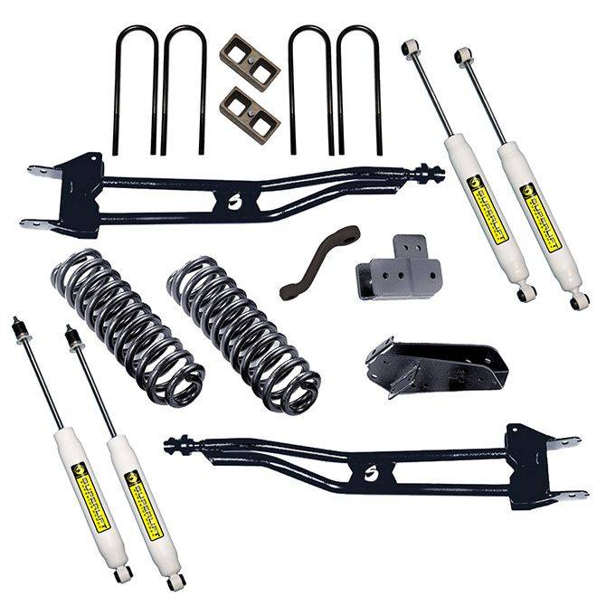 K555 4 Inch Ford Suspension Lift Kit w/ Shadow Shocks