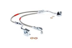Rough Country - 89310S | Ford Extended Front Stainless Steel Brake Lines (80-96 F150/Bronco)