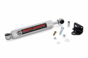 Rough Country - 8730630 | N3  Steering Stabilizer | Relocation Bracket | Jeep Wrangler JK (07-18)