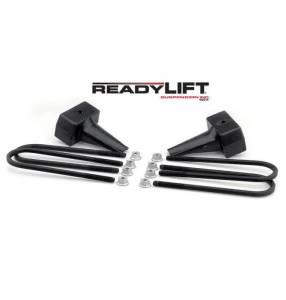 ReadyLIFT Suspensions - 66-2195 | ReadyLift 5 Inch Rear Block & U Bolt Kit (1999-2010 F250, F350 Super Duty | 1 Piece Drive Shaft)