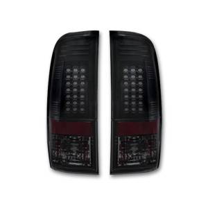 Recon Truck Accessories - 264172BK | Straight aka “Style” Side LED Tail Lights – Smoked Lens
