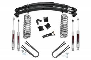 Rough Country Suspension - 500-77-79.20 | 4 Inch Ford Suspension Lift Kit w/ Premium N3 Shocks