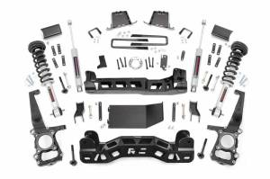 Rough Country Suspension - 57531 | 6 Inch Ford Suspension Lift Kit w/ Lifted Struts, Premium N3 Shocks
