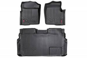 Rough Country - M-51112 | Heavy Duty Floor Mats [Front/Rear] - (11-14 Ford F-150 SuperCrew Cab)