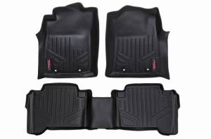 Rough Country - M-71213 | Heavy Duty Floor Mats [Front/Rear] - (12-15 Toyota Tacoma Double Cab)