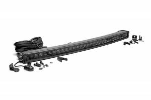 Rough Country - 72730BL | 30-inch Curved Cree LED Light Bar - (Single Row | Black Series)