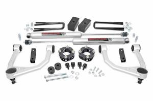 Rough Country - 76830 | Rough Country 3.5 Inch Lift Kit Toyota Tundra 2/4WD (2007-2021) | Aluminum Finish, Strut Spacers, N3 Shocks