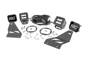 Rough Country Suspension - 71023 | Nissan LED Fog Light Kit | Black Series (05-20 Frontier)