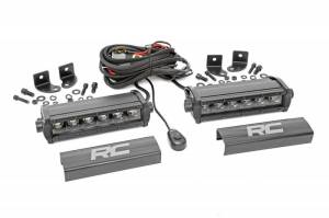 Rough Country - 70706BL | 6-inch Cree LED Light Bars (Pair | Black Series)