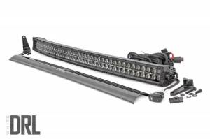Rough Country - 72940BD | 40-inch Curved Cree LED Light Bar - (Dual Row | Black Series w/ Cool White DRL)