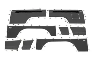 Rough Country Suspension - 10581 | Jeep Front & Rear Upper and Lower Quarter Panel Armor - (97-01 Cherokee XJ)