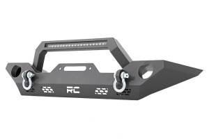 Rough Country - 10596 | Rough Country Front Bumper Sport With 20" Black Series LED Light Bar & Mount For Factory OE Fog For Jeep Gladiator JT / Wrangler JK, JL & 4xe | 2007-2023