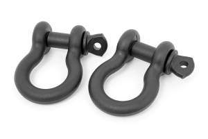 Rough Country - RS121 | Rough Country D-Ring Shackles | Cast, 3/4 Inch Pin, Pair, Black