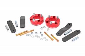 Rough Country - 867RED | 2.5 Inch Leveling Kit | Red Spacers | Nissan Frontier (05-22)/Xterra (05-15)
