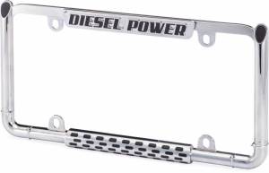 Cruiser Accessories - 22003 | Diesel Power, Chrome License Plate Frame