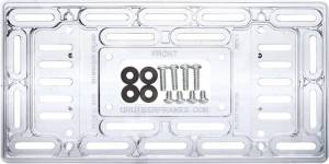 Cruiser Accessories - 79000 | Universal License Plate Mount, Clear