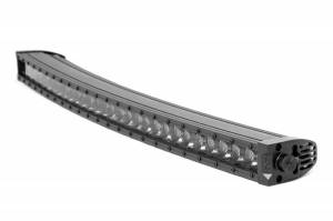 Rough Country - 72730BLDRL | 30-inch Curved Cree LED Light Bar - (Single Row | Black Series w/ Cool White DRL)