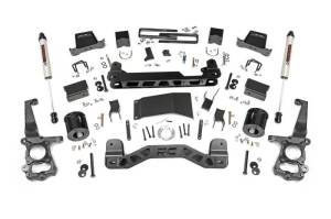 Rough Country - 55770 | 6 Inch Ford Suspension Lift Kit w/ Strut Spacers, V2 Monotube Shocks
