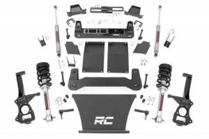 Rough Country - 21732 | Rough Country 6 Inch Lift Kit For Chevrolet Silverado 1500 2/4WD | 2019-2024 | 4.3L; 5.3L; 6.2L Engine, Rear Multi-leaf Spring, N3 Struts With N3 Rear Shocks