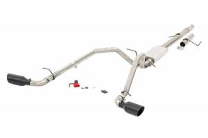 Rough Country - 96007 | Dual Cat-Back Exhaust System w/ Black Tips (14-18 GM 1500 | 5.3L)