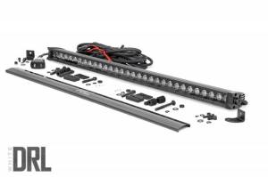 Rough Country - 70730BLDRL | 30-inch Cree LED Light Bar - (Single Row | Black Series w/ Cool White DRL)