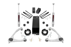 Rough Country Suspension - 19431A | 3.5in GM  Suspension Lift Kit w/ Forged Upper Control Arms (07-16 1500 PU 4WD)