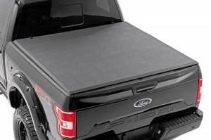 Rough Country - RC46219600 | Rough Country Soft Tri-Fold Tonneau Bed Cover For For Ranger 2/4WD | 2019-2023 | 6' Bed