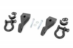 Rough Country - RS156 | GM Tow Hook to Shackle Conversion Kit w/ D-Ring & Rubber Isolators (07-13 Silverado/Sierra 1500)