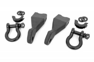 Rough Country - RS155 | Chevy Tow Hook to Shackle Conversion Kit w/ Standard D-Rings & Rubber Isolators (19-22 Silverado 1500)