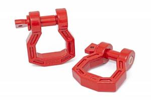 Rough Country - RS119 | Forged D-Ring Set [Red, Pair]