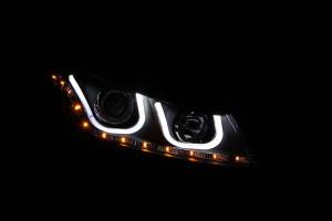 Anzo USA - 121483 | Anzo USA Projector Headlights w/ U-Bar Black (2008-2012 Accord 4 Door)