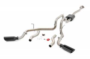 Rough Country - 96005 | Dual Cat-Back Exhaust System w/ Black Tips (99-06 GM 1500 | Ext Cab / Short Bed | 4.8L / 5.3L)