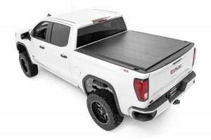 Rough Country - 48120580 | Rough Country Soft Roll Up Bed Cover For Chevrolet Silverado / GMC Sierra | 2019-2023 | 5' 8" Bed