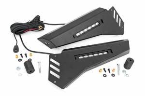 Rough Country - 93044 | Polaris Front Bumper Panels w/ 6in LED Light Bars (13-19 Ranger)