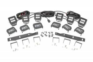 Rough Country - 70700 | Ford Triple LED Fog Light Kit | Black Series (17-19 F-150 Raptor)