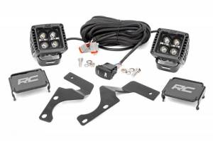 Rough Country - 70798 | LED Light | Ditch Mount | 2" Black Pair | Amber DRL | Toyota 4Runner (2010-2023)