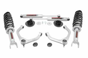 Rough Country - 31231 | Rough Country 3 Inch Lift Kit With Upper Control Arms For Ram 1500 (2012-2018) / 1500 Classic (2019-2023) 4WD | Lifted N3 Struts, Premium N3 Shocks