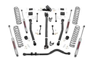 Rough Country - 78230 | Rough Country 3.5 Inch Lift Kit Adjustable Lower Control Arms With Front Drive Shaft For Diesel Jeep Wrangler JL | 2020-2023