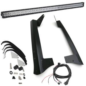 ZROADZ - Z374811-KIT-S | ZROADZ Roof LED Kit with (1) 50 Inch LED Straight Double Row Light Bar (2007-2018 Wranlger JK)