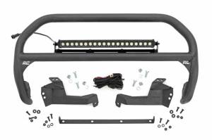 Rough Country - 51041 | Rough Country Nudge Bar For Ford Bronco Sport 4WD | 2021-2023 | Black Series 20" Single Row Light Bar