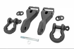Rough Country - RS170 | GM Tow Hook to Shackle Conversion Kit w/ D-Ring and Rubber Isolators (14-18 Silverado 1500)