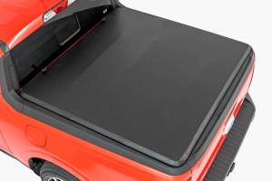 Rough Country - RC44534600 | Rough Country Bed Cover Soft Tri Fold Tonneau Cover For Ford Maverick 2/4WD | 2022-2023 | 4' 6" Bed