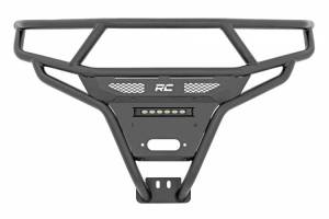 Rough Country - 93131 | Rough Country Tubular Bumper With 6 inch Slim Line LED Light | Front | Polaris RZR 1000XP