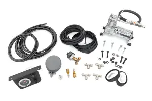 Rough Country - 10100 | Onboard Air Bag Compressor Kit w/Gauge