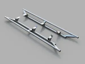 Traxda - 208971 | Honda Rock Rails | DOM Seamless | Unfinished Raw Steel / Without Inner Plates