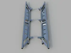 Traxda - 208972 | Honda Rock Rails | Welded Seam Tube | Unfinished Raw Steel / Without Inner Plates