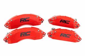 Rough Country - 71100A | Rough Country Caliper Front and Rear Covers For Chevrolet / GMC 1500 | 2014-2019 | Red