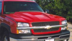 Lowriders Unlimited - 707601 | Reflexxion Ram Style Cowl Hood For Chevrolet Silverado/Avalanche | 2003-2005 | Without Cladding & Unpainted