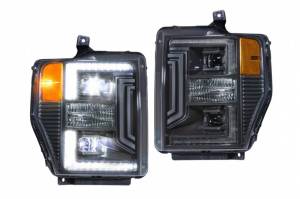 Morimoto - LF555 | Morimoto XB Hybrid LED Headlights With White DRL For Ford Super Duty | 2008-2010 | Pair